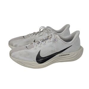 Nike Air Zoom Pegasus Flyknit Running Shoe Sneakers White Size 15
